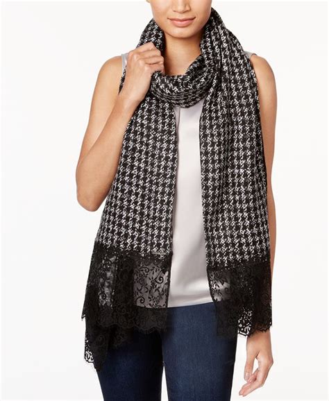 michael kors houndstooth infinity scarf|MICHAEL Michael Kors Women's Houndstooth Wrap Scarf .